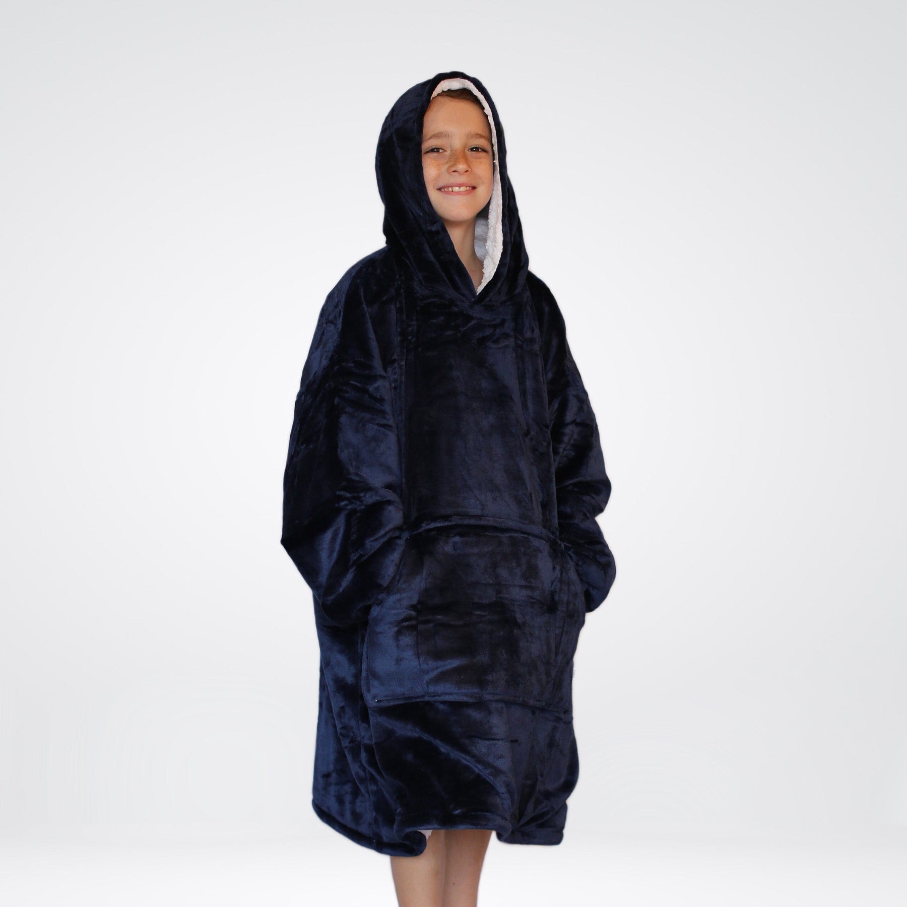 Cobertor Com Mangas Kids Azul Royal