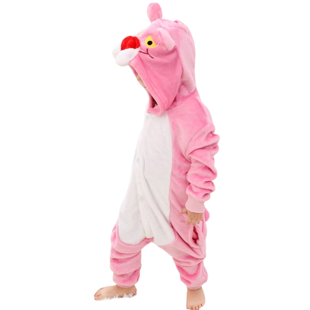 Macacão/Pijama Infantil "Pantera Cor de Rosa"