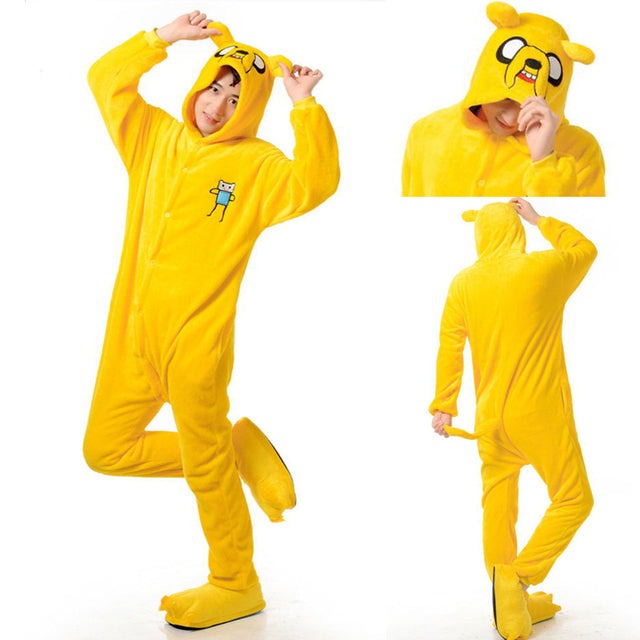 Pijamas Kigurumi Finn / Jack o Cachorro - Hora de Aventura - Desenhos Animados